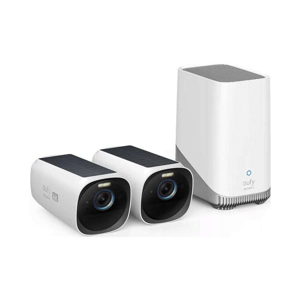 Sada kamier 2+1 Eufy eufyCam 3 4K 135° IP67 Solar centrála Homebase