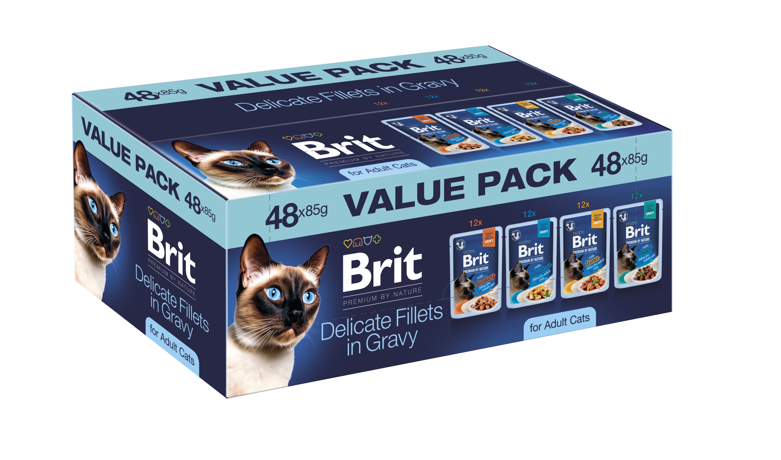 Brit Premium by Nature Cat Pouches Value Pack 48 pcs