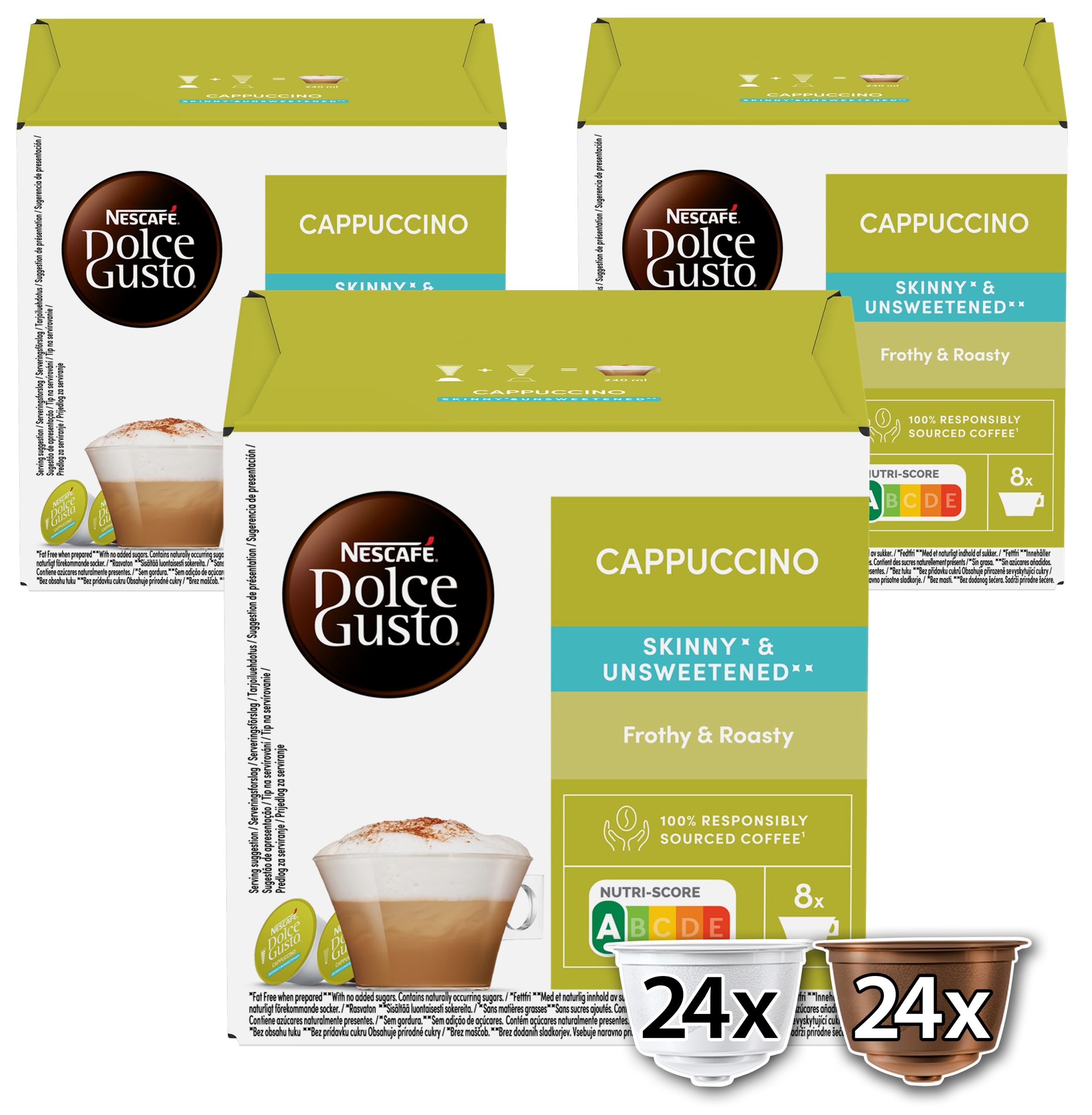 Nescafe Dolce Gusto Cappuccino Skinny Bez Cukru – kávové kapsle – balení