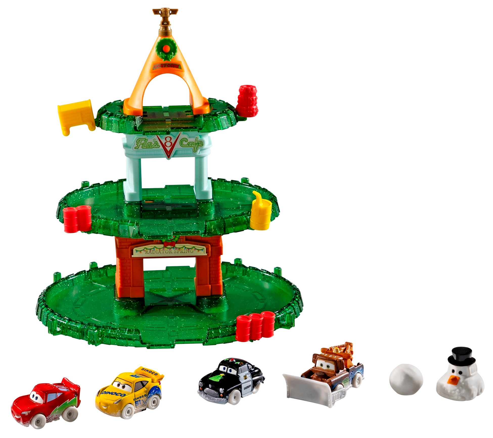 Адвент-календарь Disney Pixar Cars HXT34, 4 металлические машинки и трасса, от 3 лет — фото 3