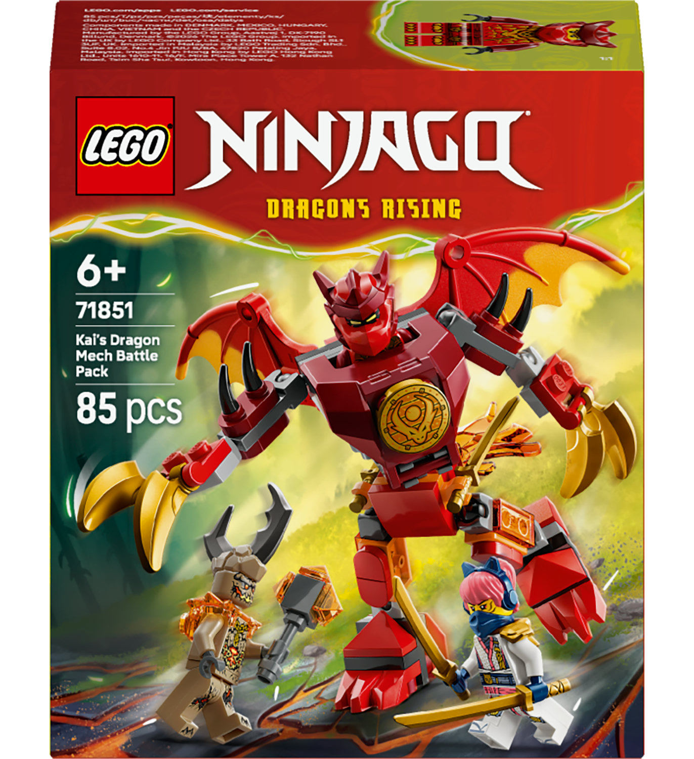 Klocki Lego Ninjago Smok-mech Kaia 71851 85 elementów