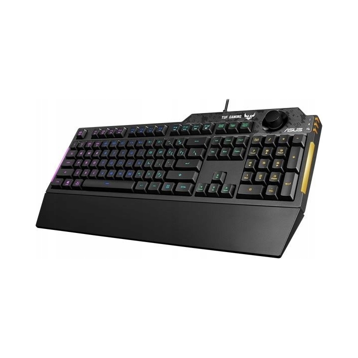 Klawiatura Asus Tuf Gaming K1 Rgb czarna przewodowa Usb