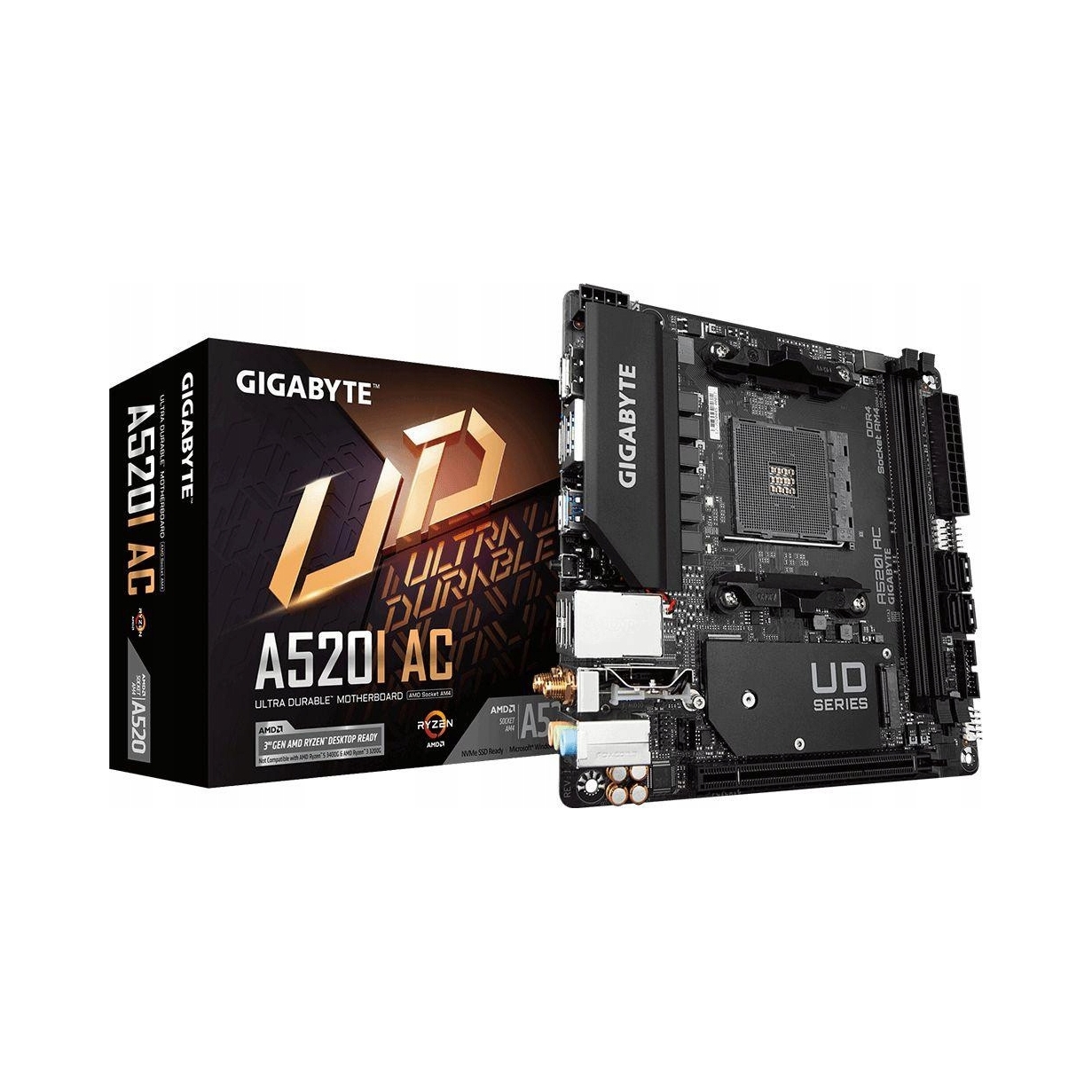 Základná doska Gigabyte A520 Ac mini Itx Amd Ryzen AM4 2x DDR4