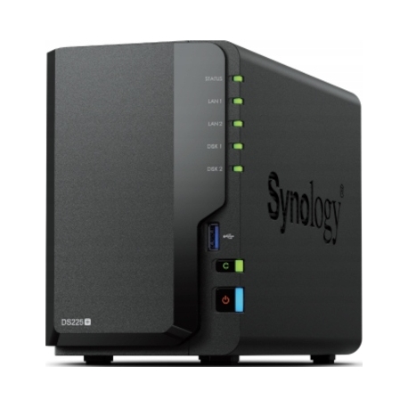 Súborový server Synology DS225+ čierny 2x Hdd 2 Gb Ram
