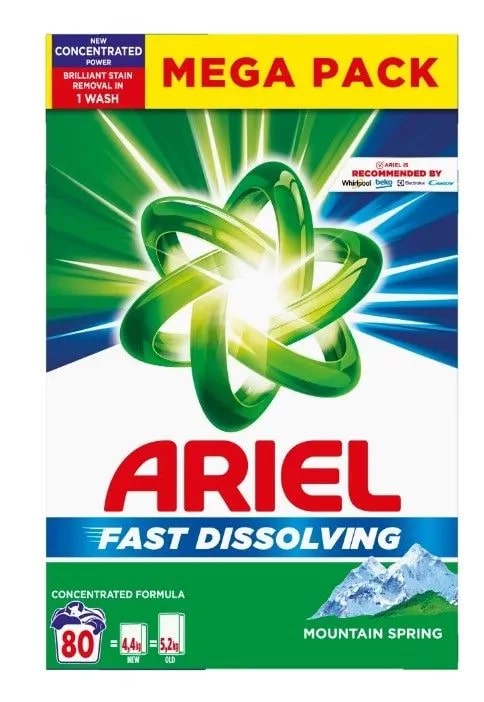 Levně Ariel Prací prášek Fast Dissolving Mountain Spring 4,4 kg