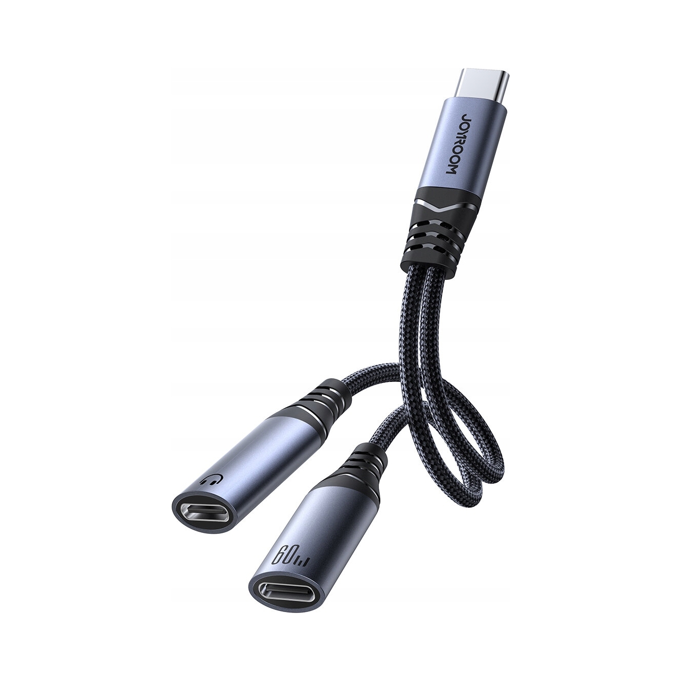 Adapter Dac 2w1 Joyroom Sy- C03 Usb- C do 2x Usb- C czarny Joyroom