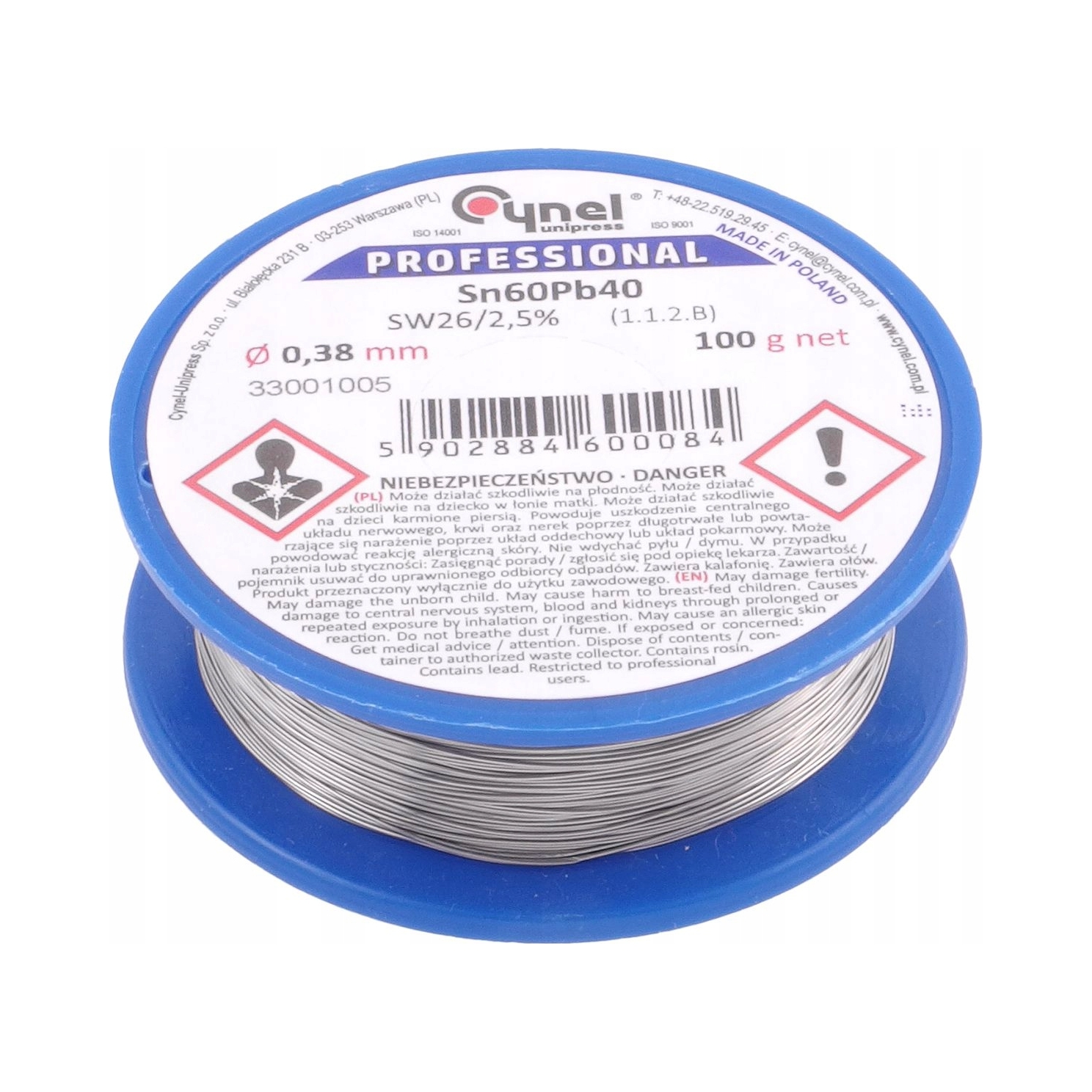 Cyna 0. 38mm/ 100g Sn60Pb40 Cynel Cynel