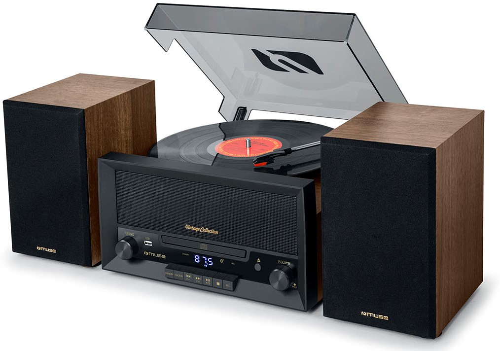 Gramofon Muse MT-120 Mb Mini Wieża Zestaw Stereo Bluetooth CD Odtwarzacz