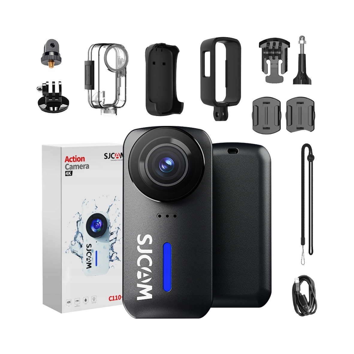 Športová kamera Sjcam C110 Black 4K30FPS 20MP Vodotesná Wi-Fi gyro stab