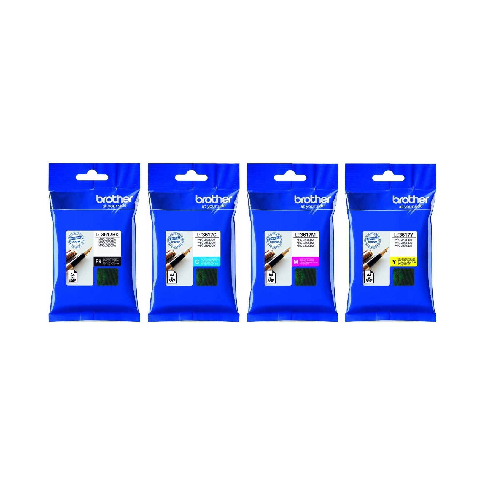 Tusze Brother LC3617BK LC3617M LC3617Y LC3617C Mfc J2330DW J3530DW J3930DW