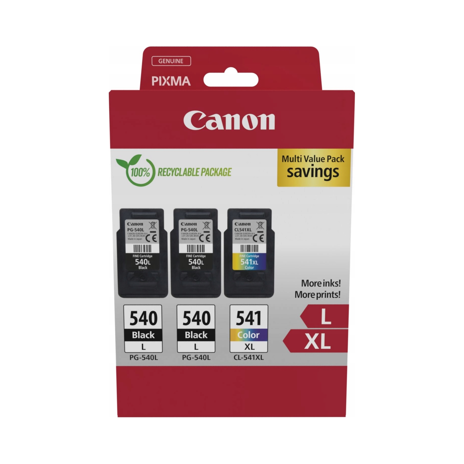 Sada atramentov Canon 2x PG-540L CL-541XL čierna farebná (trikolóra)