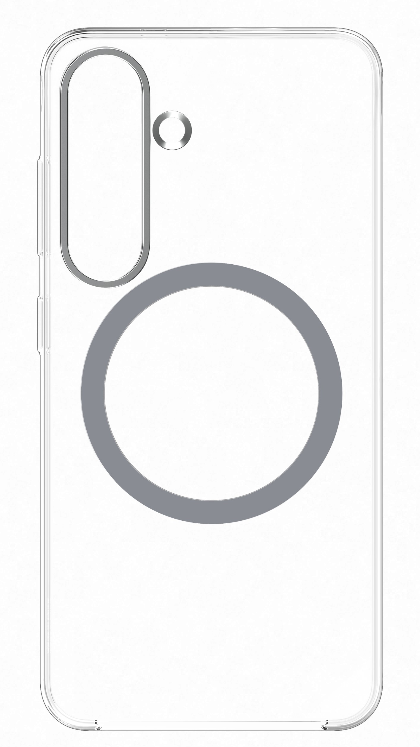 Etui Samsung Clear Magnet Case Transparent do Galaxy S25 Bezbarwny