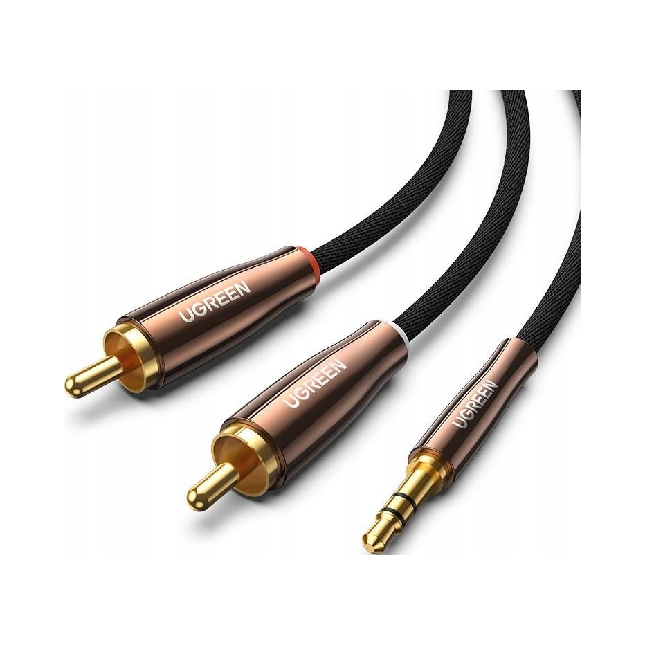 Ugreen AV170 Kabel 2x Rca (Cinch) jack 3. 5mm, 2m (czarny) Ugreen