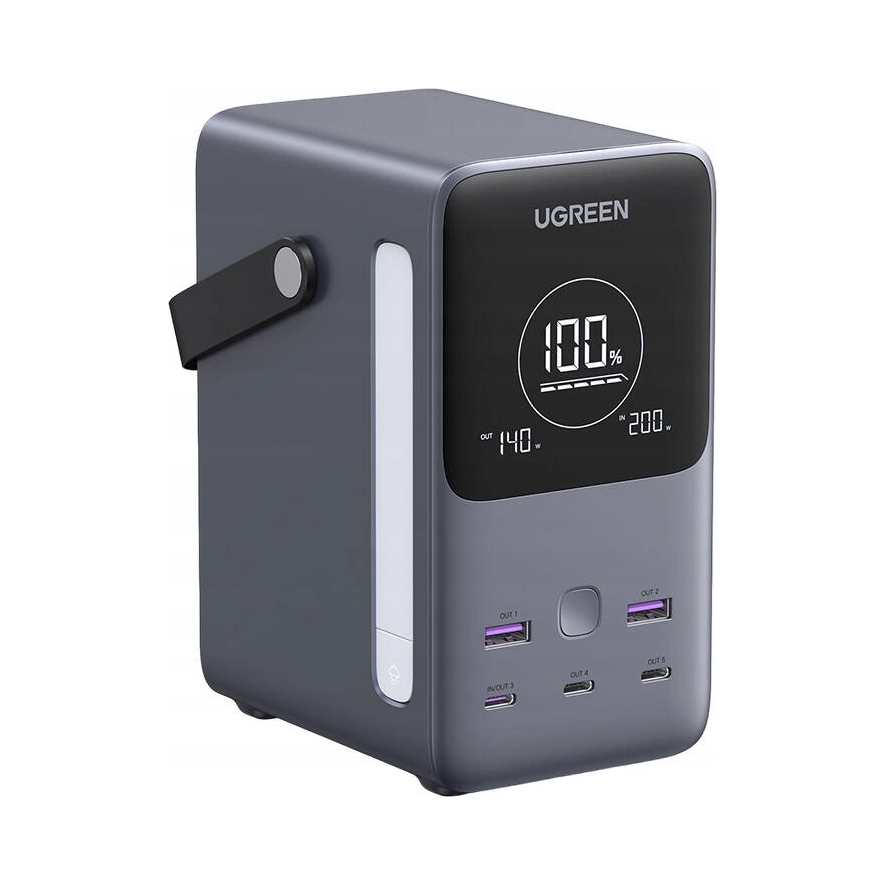 Powerbanka Ugreen PB770 48000 mAh, 300 W 2x Usb-a 3x Usb-c sivá
