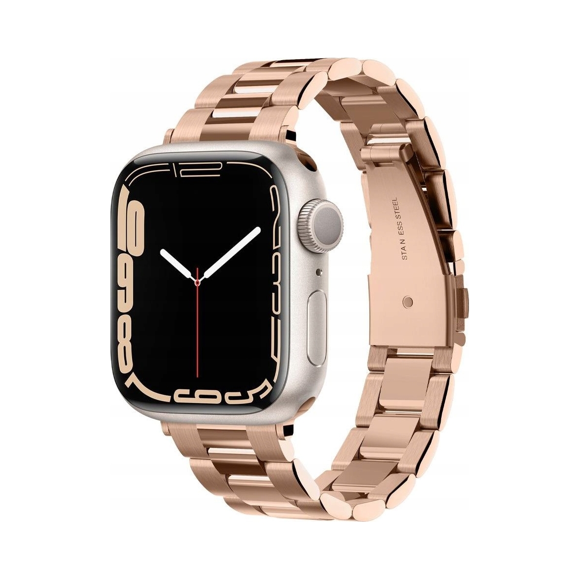 Nowoczesna bransoleta Apple Watch 1/2/3/4/5/6/7/8/SE/SE 2 różowozłota