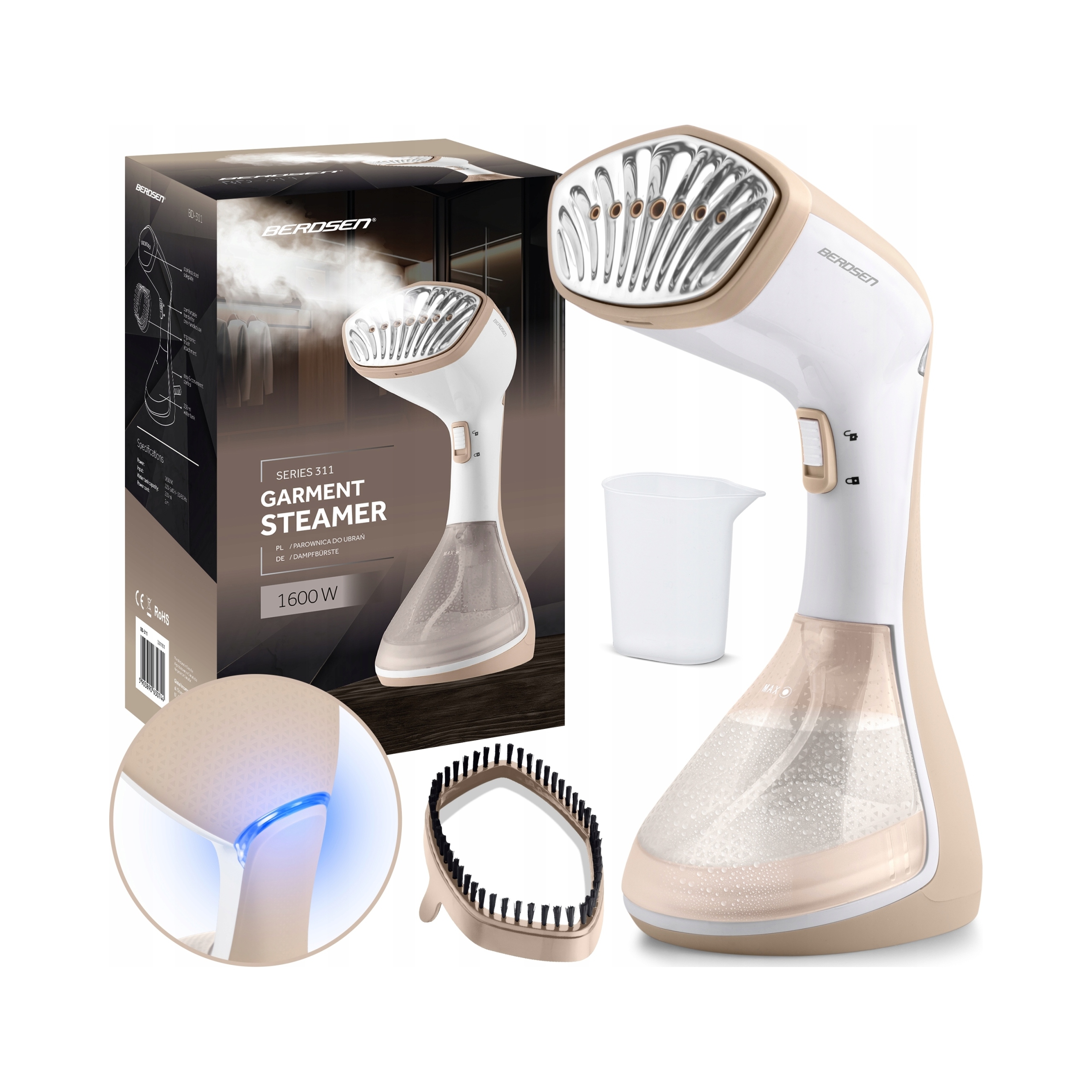 Berdsen BD-311 Napařovač oděvů 1600 W, bílý