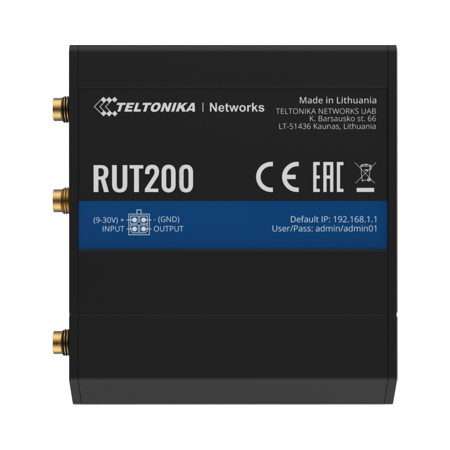 Priemyselný router Teltonika RUT200 4G Lte, Wi-Fi, 1x Sim, 2x Lan/wan,