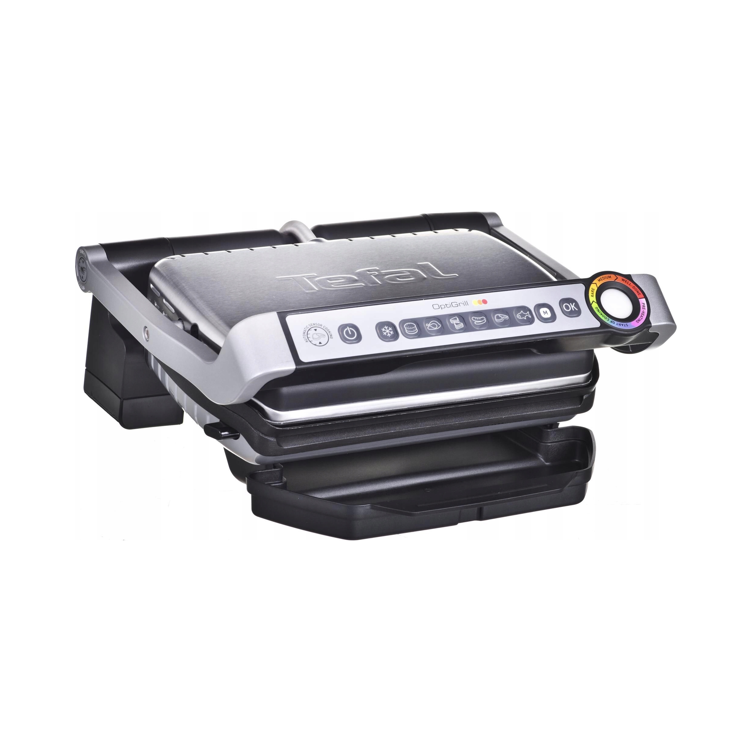 Kontaktný elektrický gril Tefal OptiGrill GC705D16 strieborný/sivý 2000 W