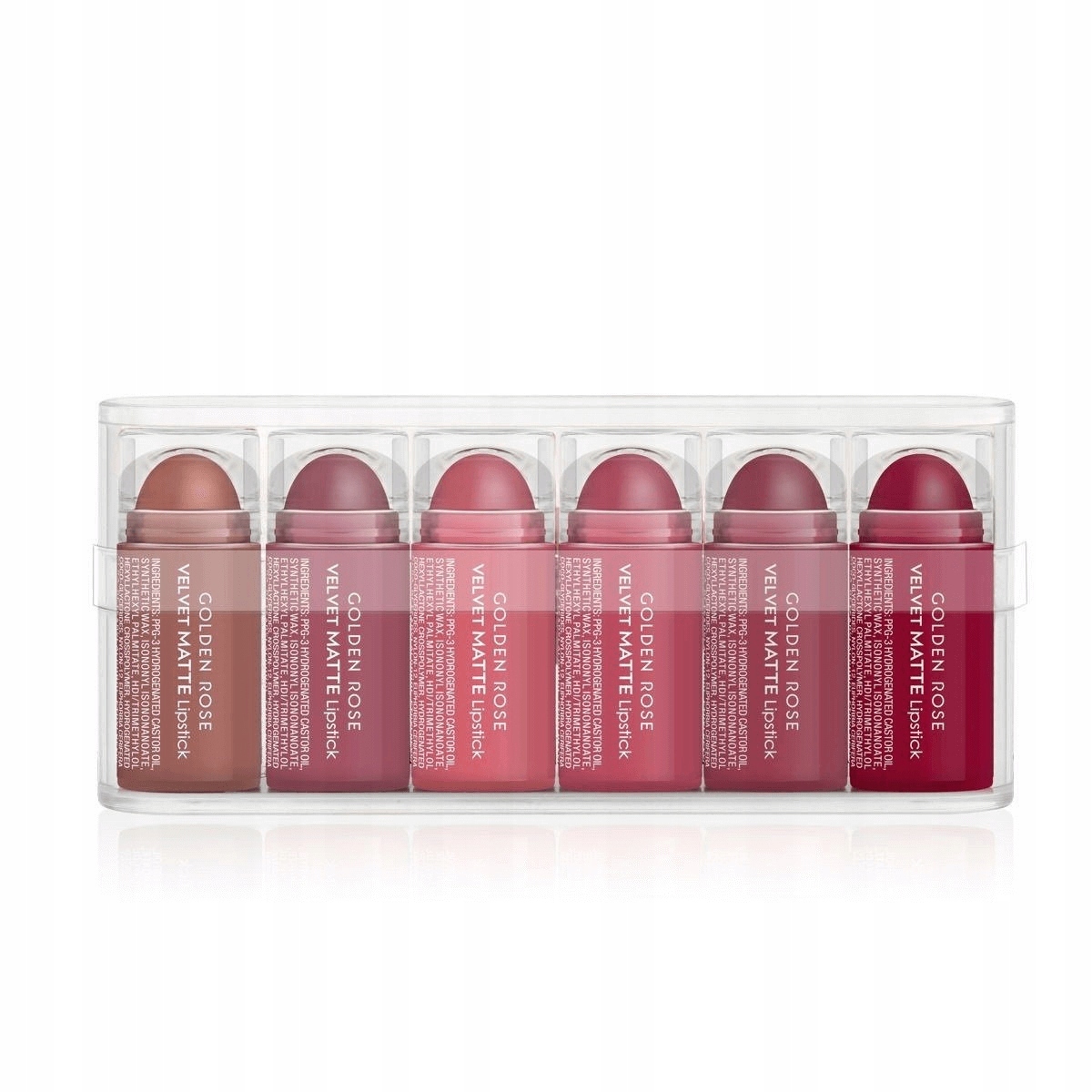 Sada rtěnek Golden Rose Velvet Matte 6 x 0,5 g