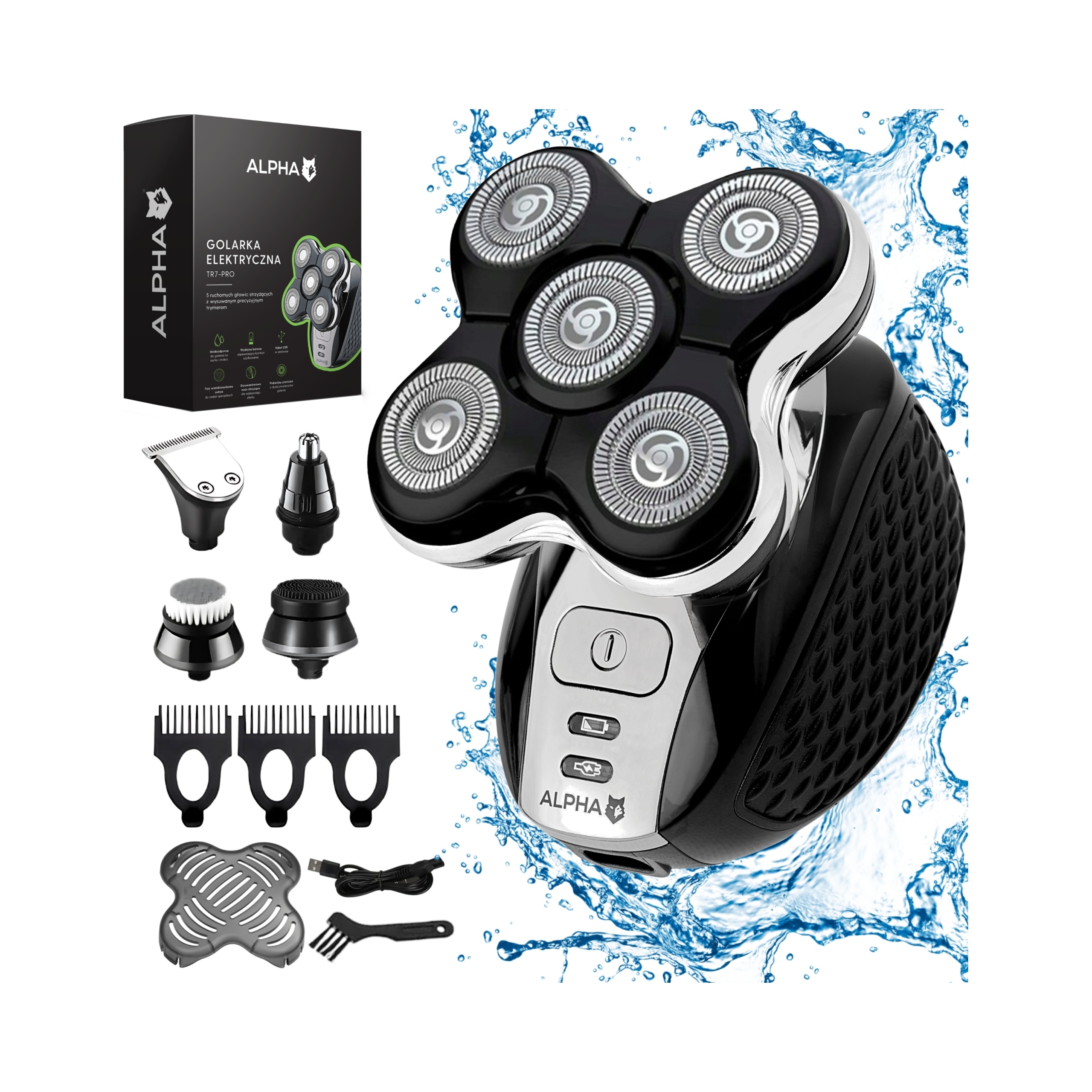 Holicí Strojek pro muže Holicí strojek na vlasy Zastřihovač nosu a vousů a hlavy