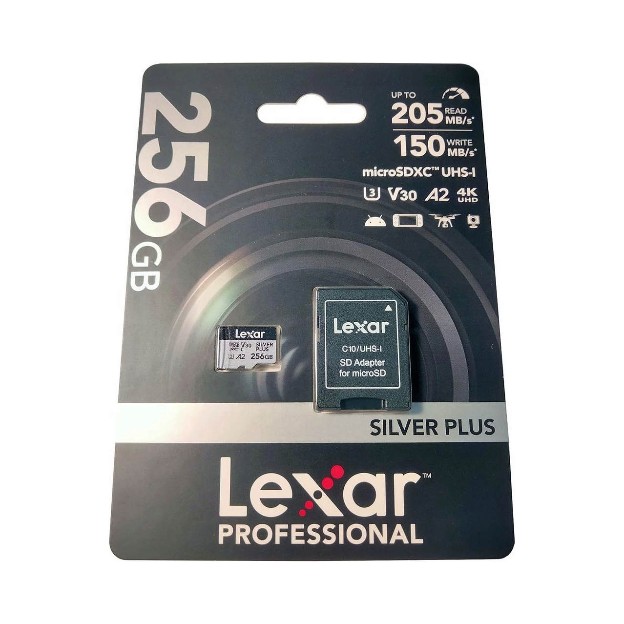 Paměťová karta Lexar microSDXC Professional Silver Plus Uhs-i V30 256GB