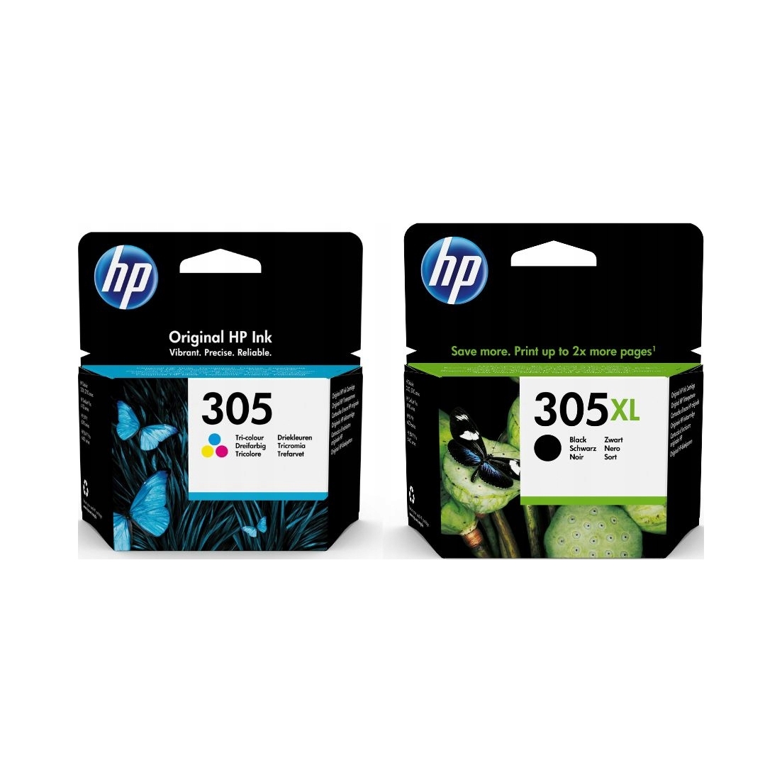 Sada Inkoustů Hp 305XL Černá 3YM62AE 305 Barva 3YM60AE Originál Komplet