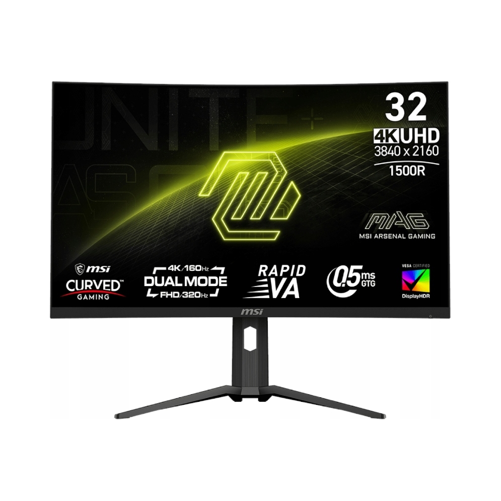 Monitor Msi 31,5" Mag 321CUPDF Rapid Va 4K 160/320 Hz, 2x Hdmi, Dp,
