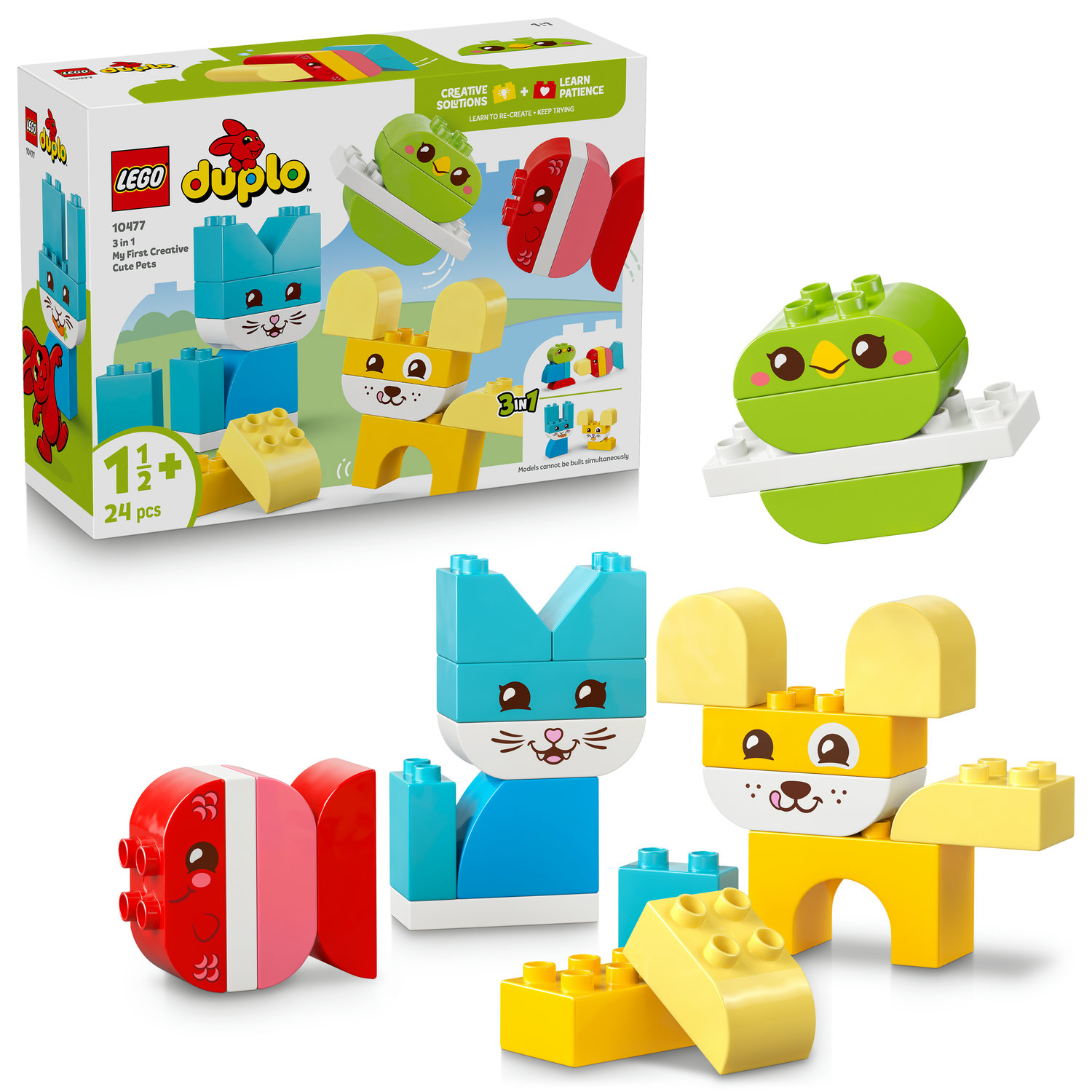 Klocki Lego Duplo 10477 kreatywne zwierzaki 3 w 1, zestaw dla dzieci +18 mc