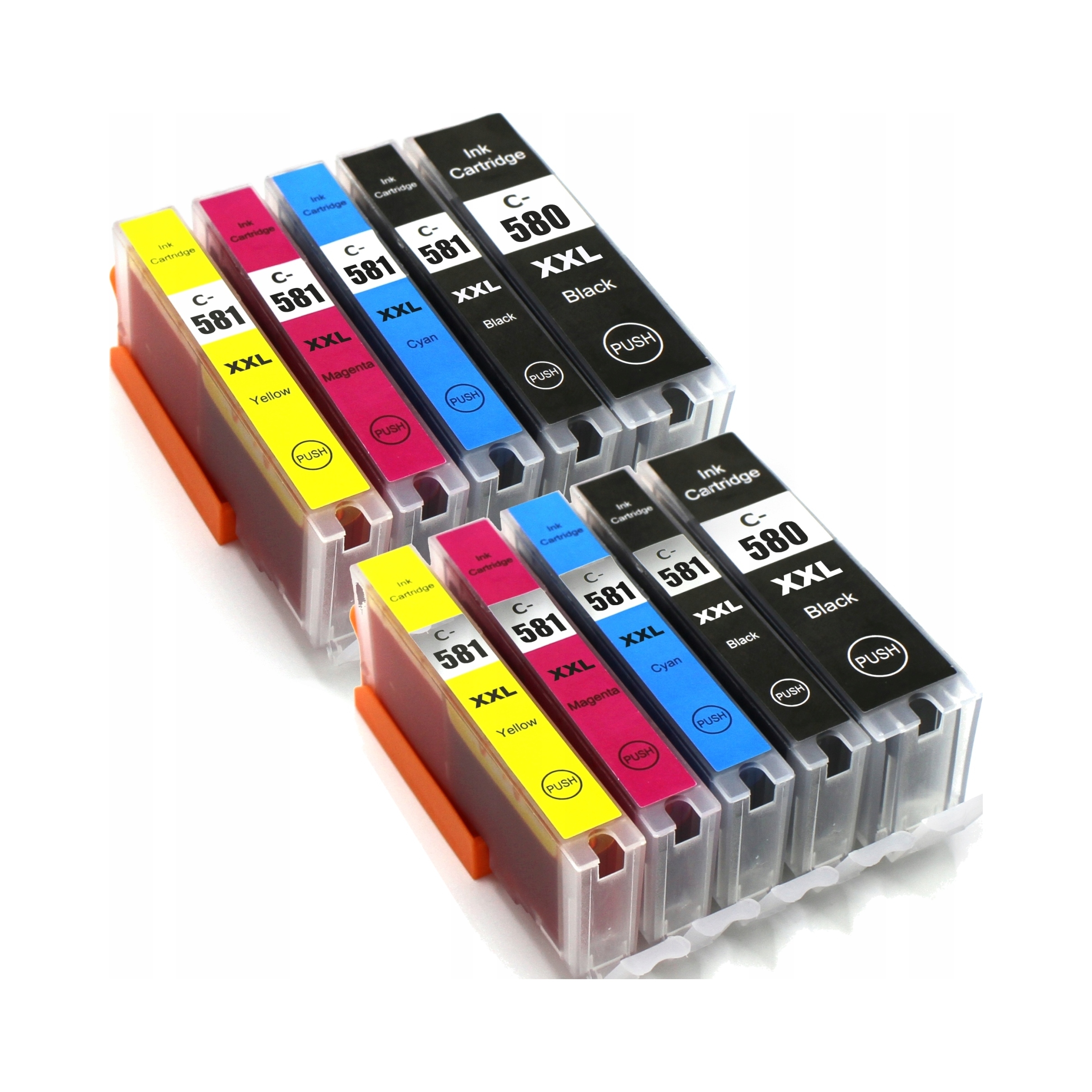 10x tusz do Canon TS6250 TS6251 TS6350 TS6351 TS8150 TS8350 580XXL 581XXL