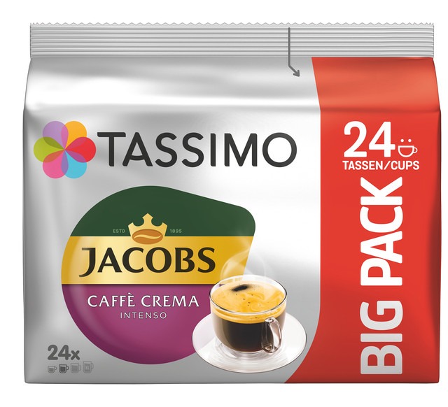 Levně Kapsle do Tassimo Jacobs Cafe Crema Intenso, 24 ks
