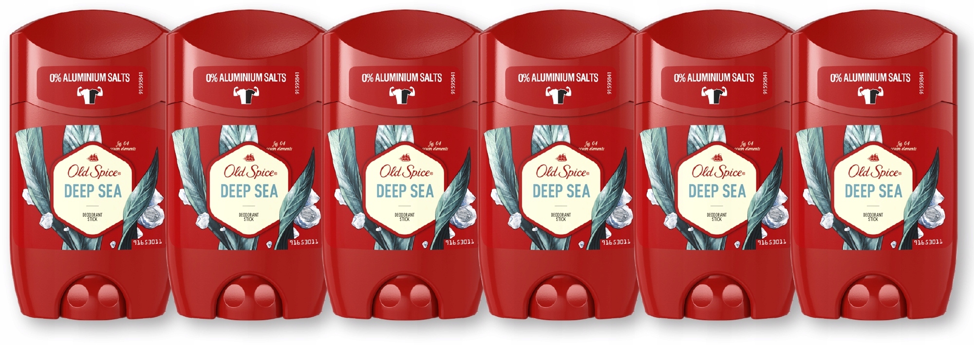 Old Spice Deep Sea Pánský tuhý deodorant, 6 x 85 ml, svěžest