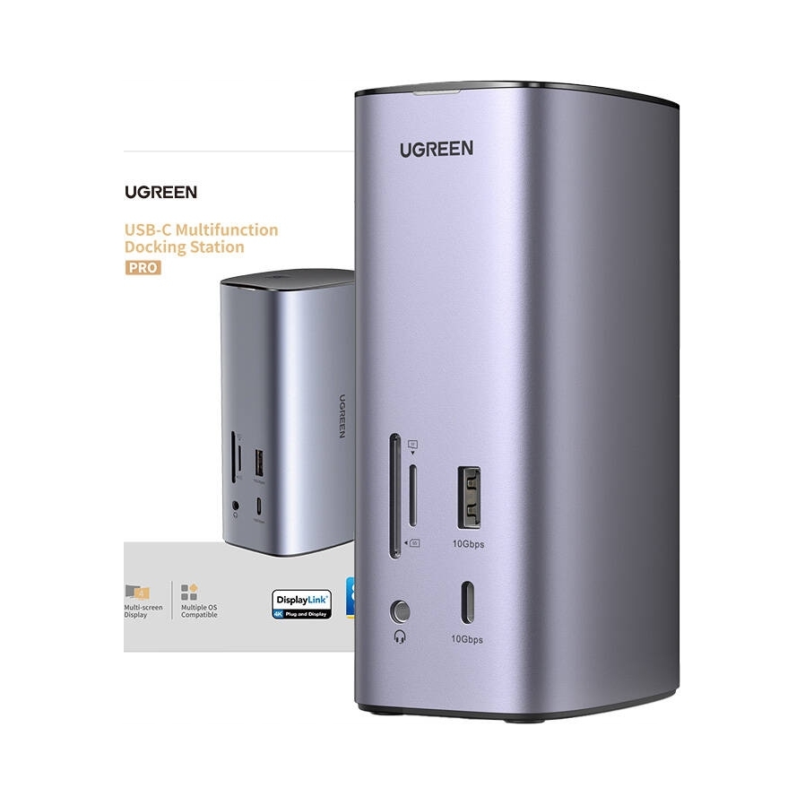 Ugreen wielofunkcyjna stacja dokująca Hub 12w1 Usb C Usb Hdmi Dp RJ45 Aux S