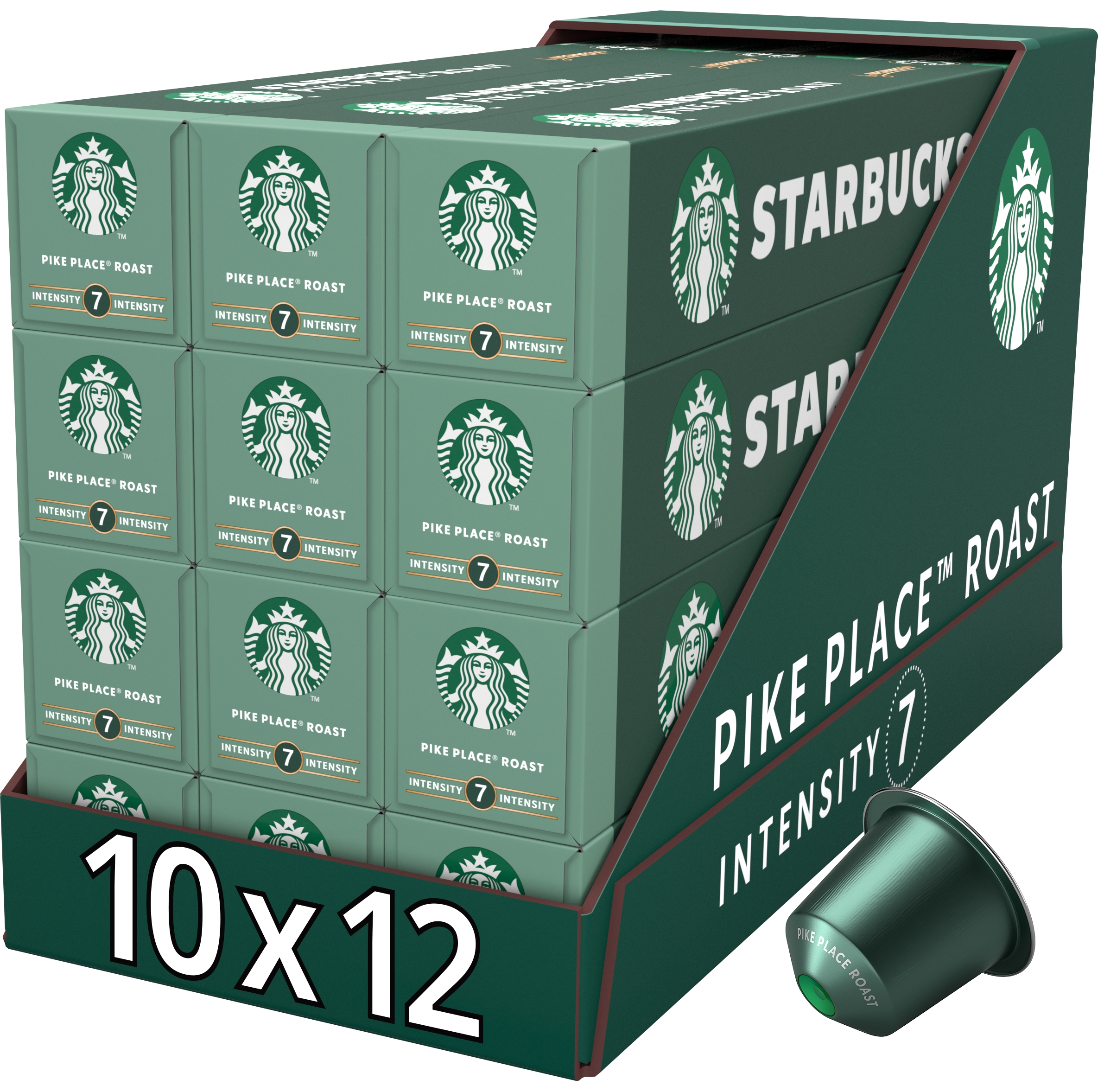 Levně Starbucks by Nespresso Pike Place Roast kávové kapsle – 12x10 kapslí v
