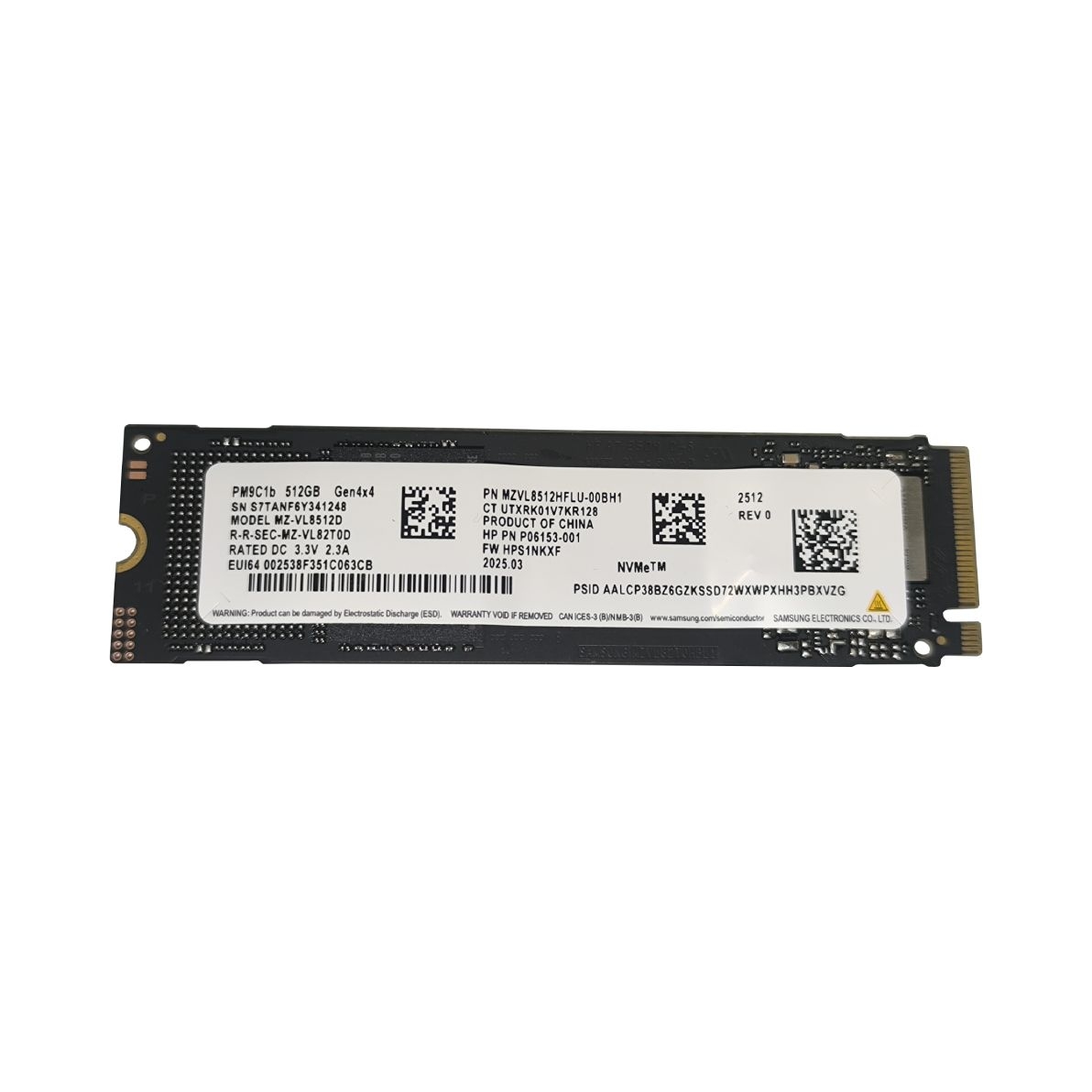 Ssd disk Samsung 512GB M.2 PCIe NVMe PM9C1B MZ-VL8512D Gen4x4 Oem