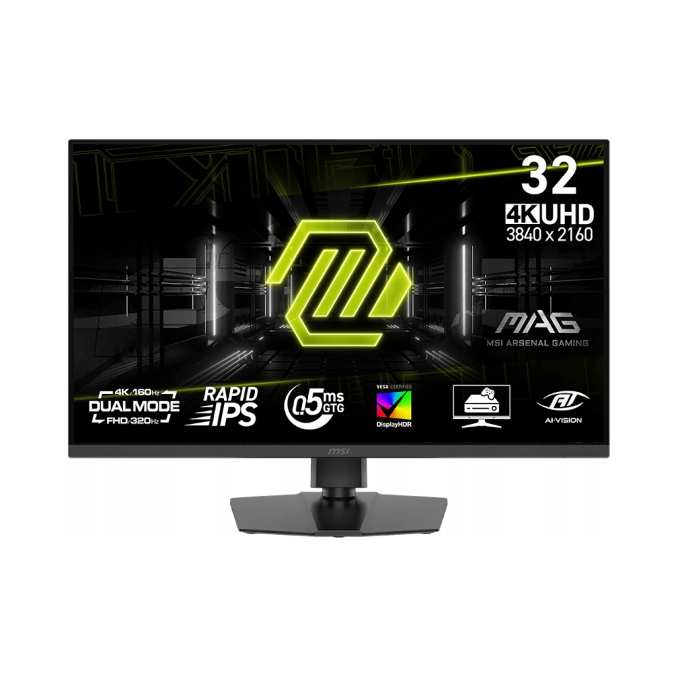 Monitor 4K Msi Mag 322URDF E16 31,5'' Rapid Ips Dual Mode 160 Hz/320 Hz 0,5