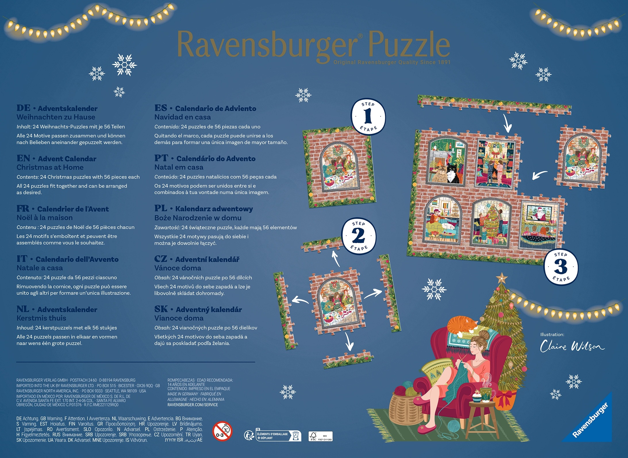 Адвент-календарь Ravensburger 2026, 24 мини-пазла для взрослых, от 12 лет — фото 2