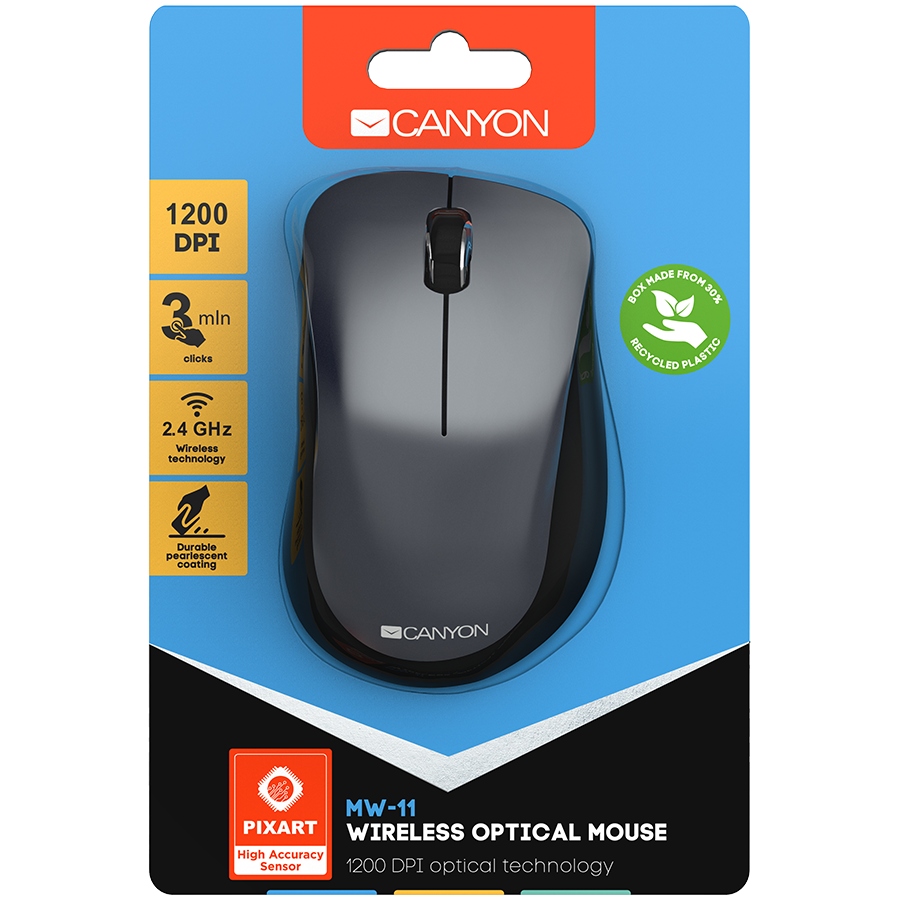 CANYON Mysz bezprzewodowa MW-11 Czarna — 13