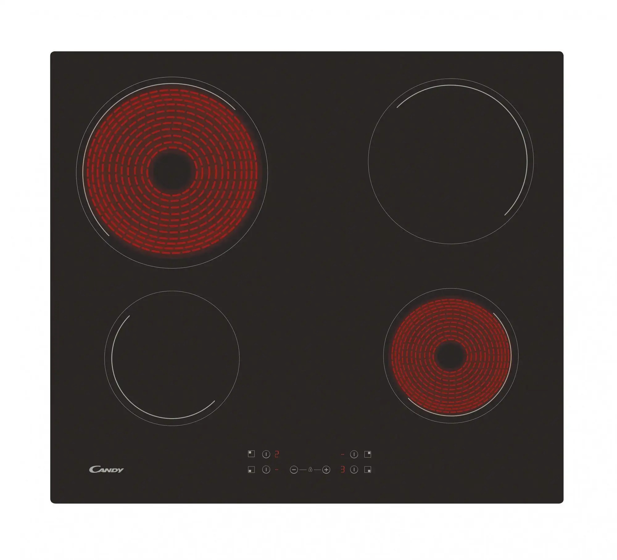 Keramická varná doska Candy CH64CCB/4U2 4 Polia Čierna