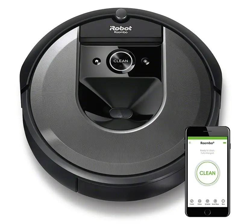 ROBOT SPRZĄTAJĄCY ODKURZACZ AUTOMATYCZNY IROBOT ROOMBA I7+ STACJA Model iRobot  Roomba i7+ black/grey