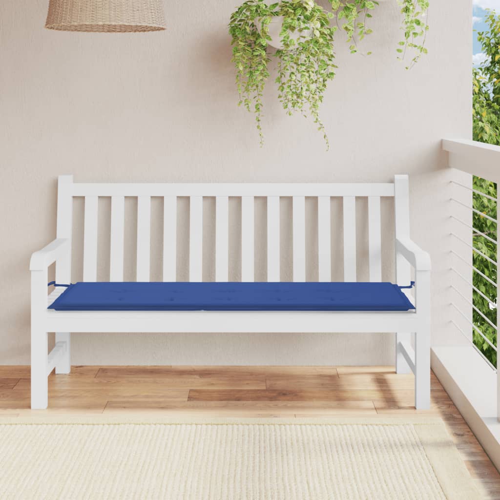 Polštář na zahradní lavičku VidaXL 150 x 50 x 3 modrý