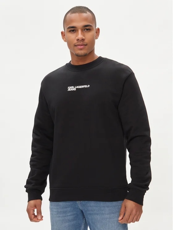 Karl Lagerfeld Originální Mikina Kulatý Výstřih Černá L