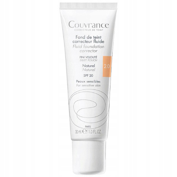Avene Fluid korygujący Couvrance Natural do skóry wrażliwej Spf 20 30 ml