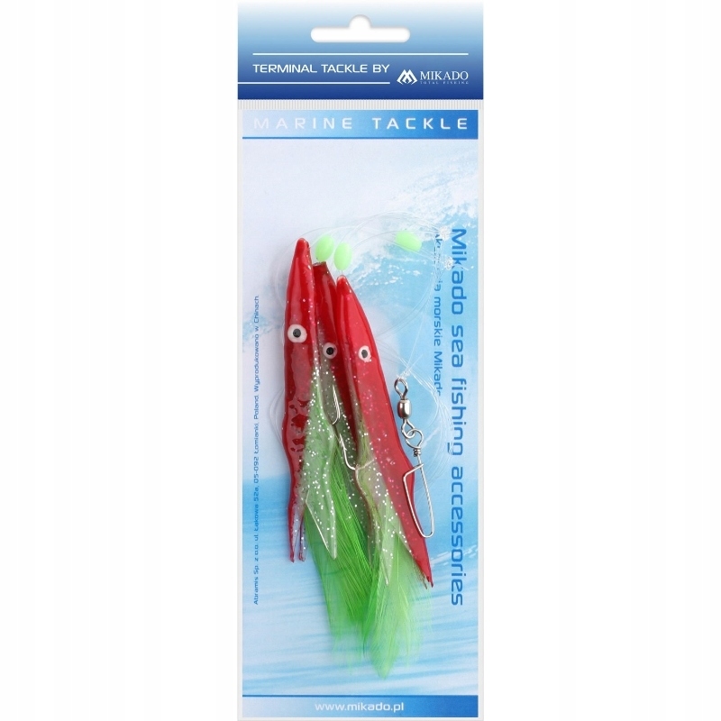 Mikado Sea Set Belona Rig 12cm 3x1/0 Czerwony Zielony