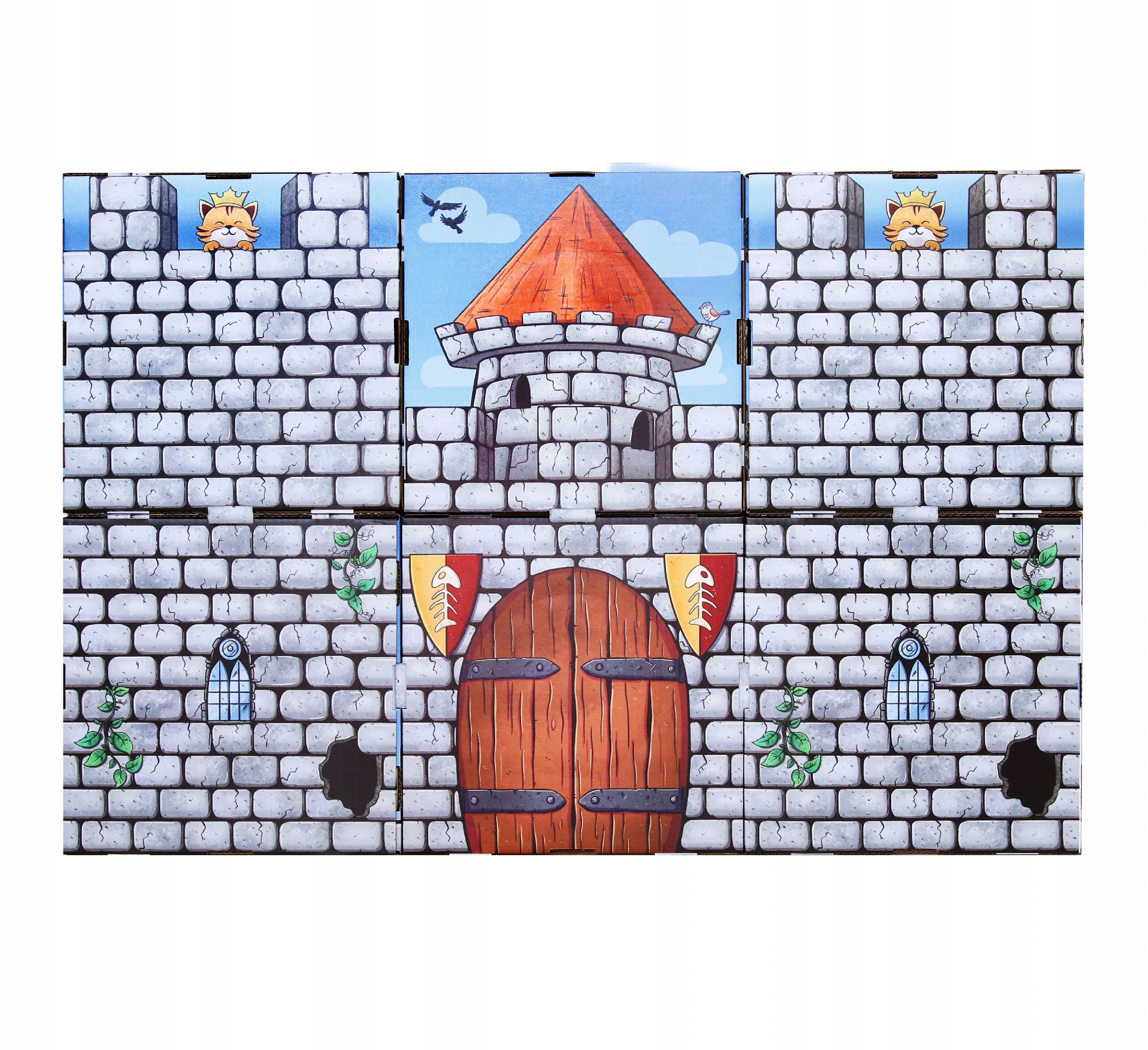 Domeček pro kočky Barevný Hrad Počet: Set 6 kusů