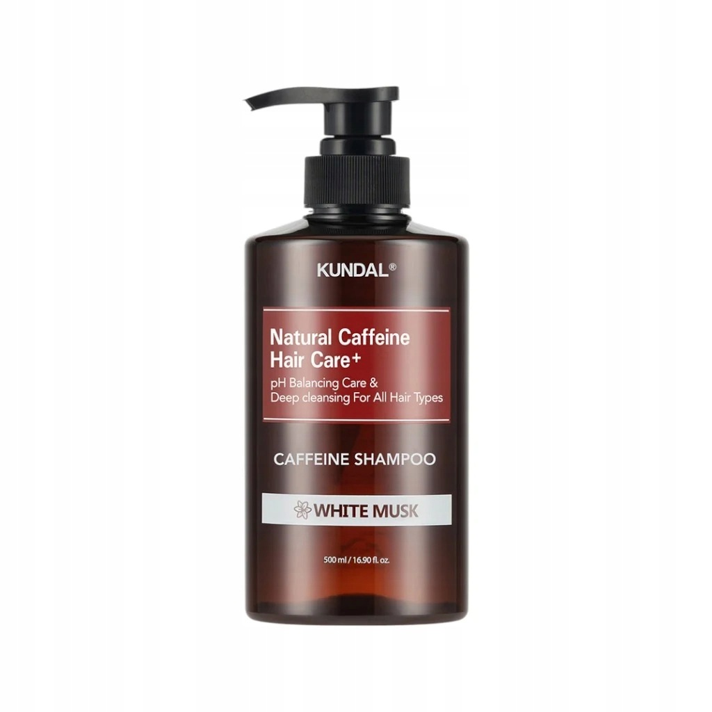 Kundal Natural Caffeine Hair Care+ White Musk šampon 500 ml