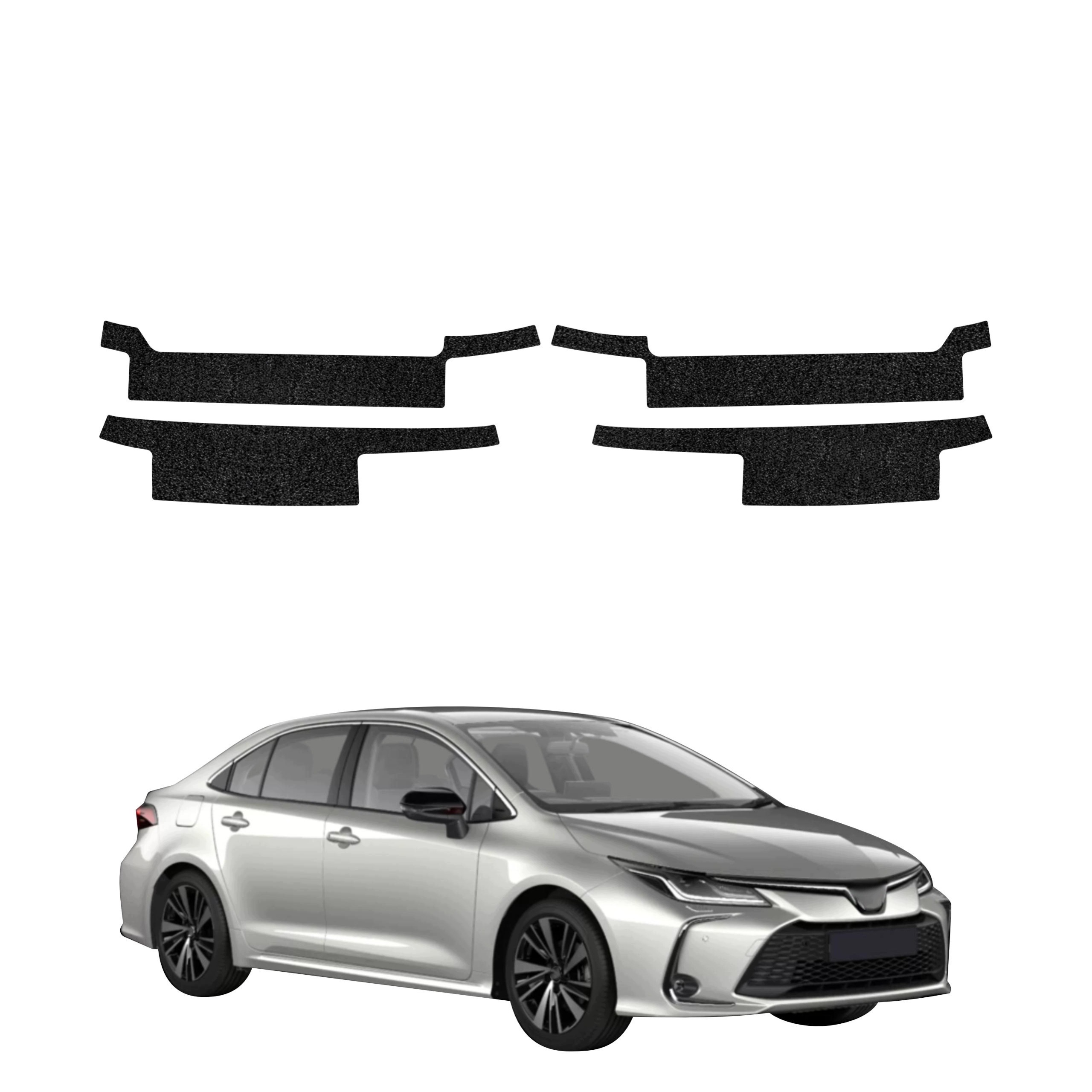 4v1 Technická povrchová úprava prahů pro Toyota Corolla Sedan (2022-2026) Černá