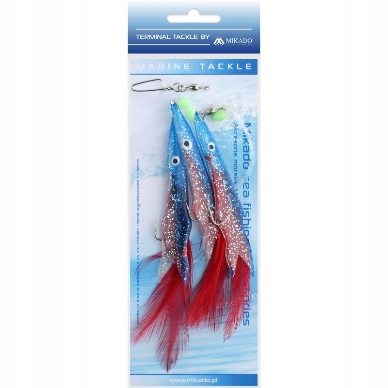 Mikado Sea Set Belona Rig 12cm 3x1/0 Czerwony Niebieski
