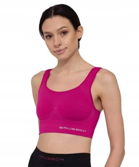 CR1033W Crop top Gym fuksjowy S