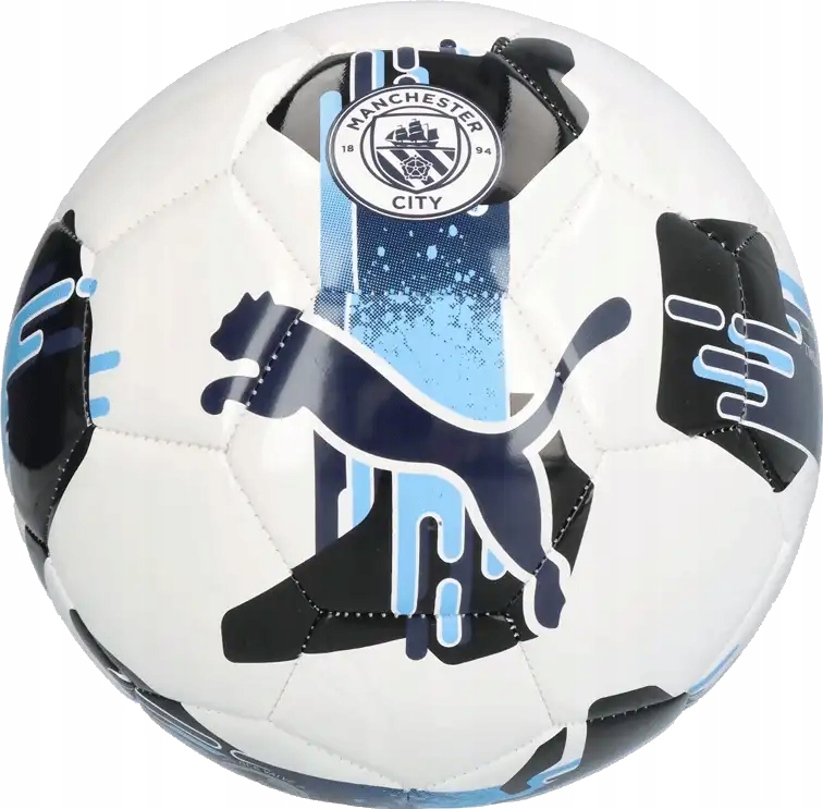Fotbalový míč Puma Manchester City 25/26 Orbita 6 velikost 5 bílo-černý