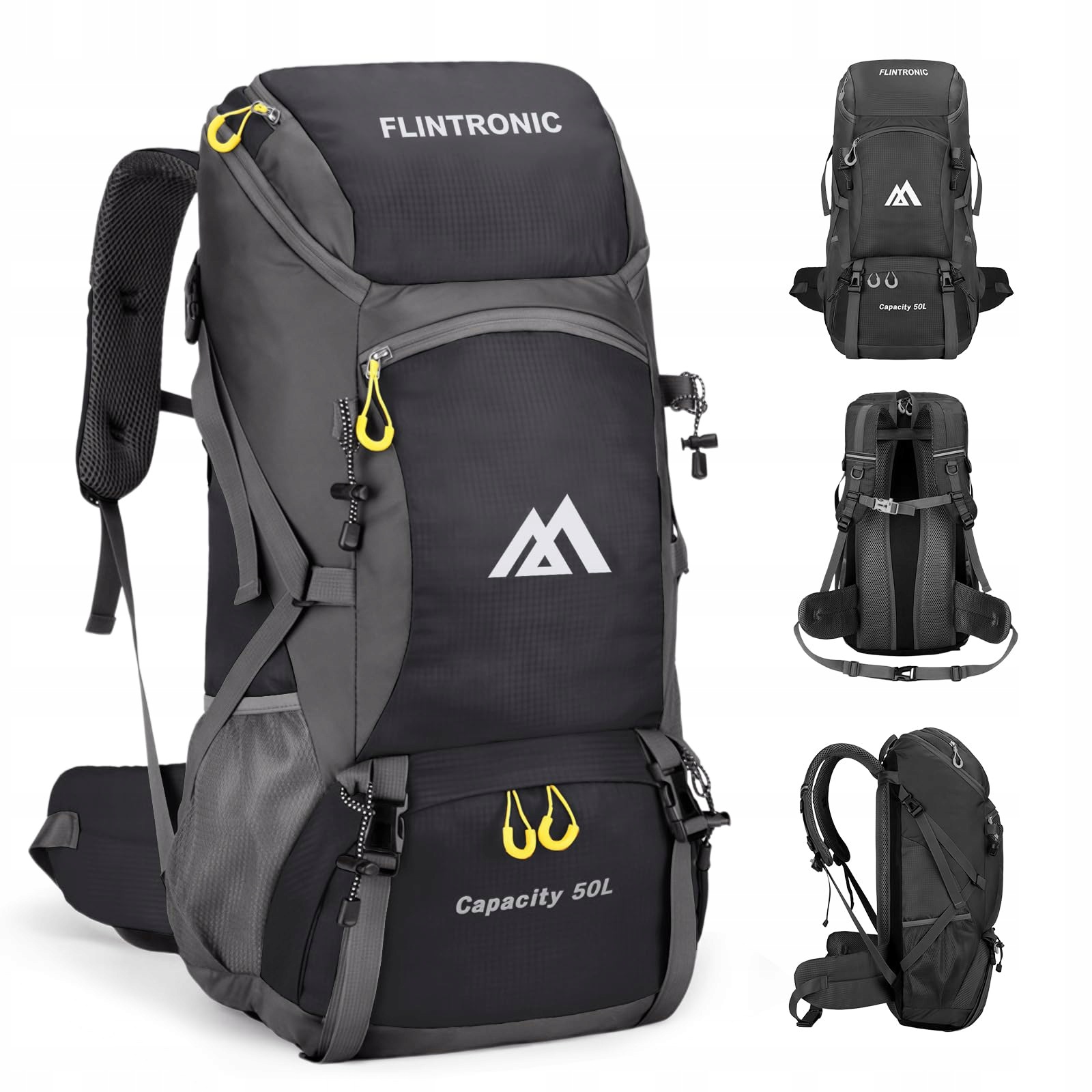 flintronic batoh 50L voděodolný, černý